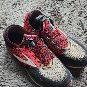Brooks Red and Black Athletic Shoes